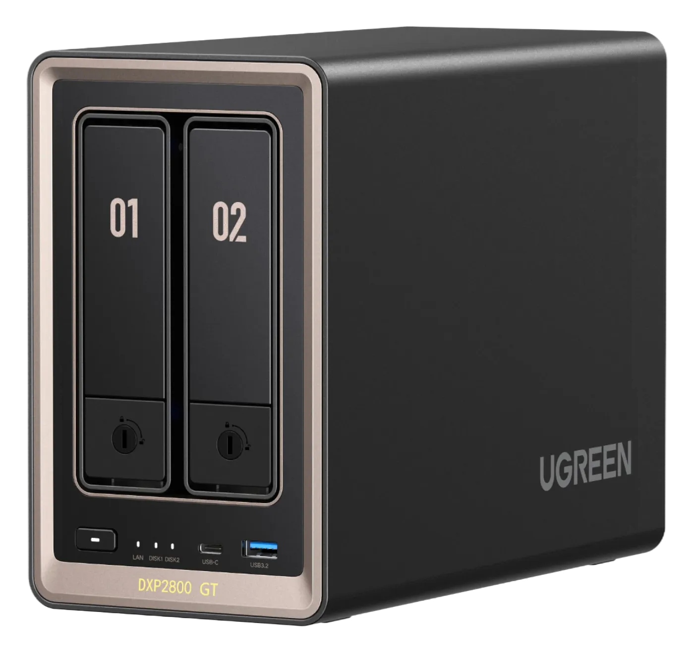 UGREEN NASync DXP2800 GT, NAS de dos bahías con red de 10 Gigabit y procesador AMD Ryzen Embedded R2514