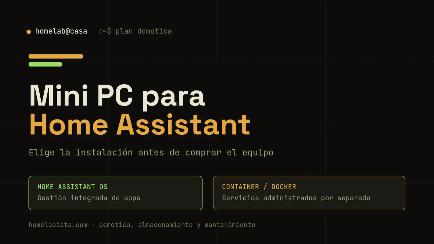 Mini PC para Home Assistant: qué comprar para tu domótica y cuándo con una Raspberry Pi de bajo consumo te sobra, con el consumo real de Home Assistant medido en un homelab
