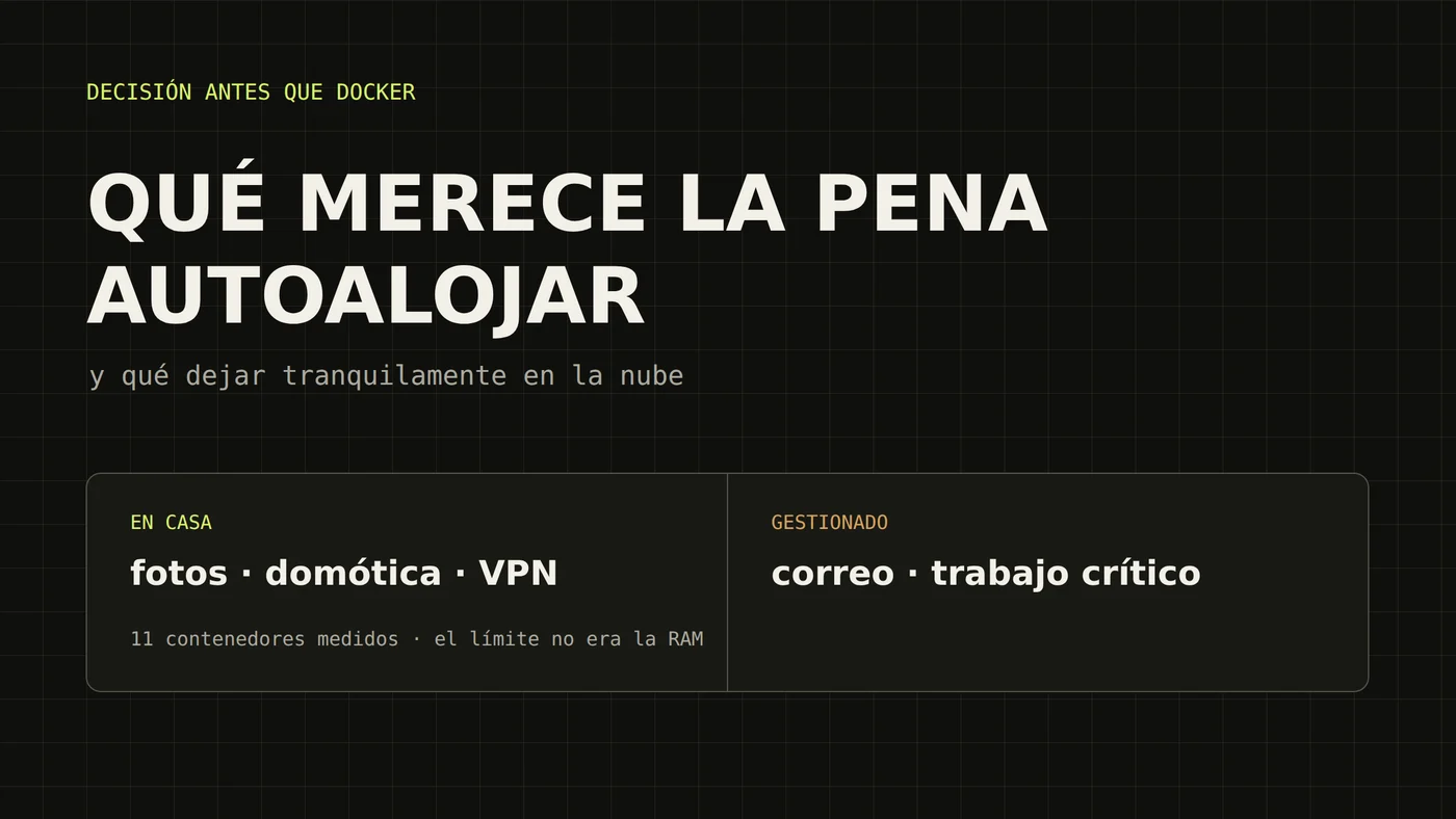 Qué merece la pena autoalojar en un servidor casero y qué dejar en la nube